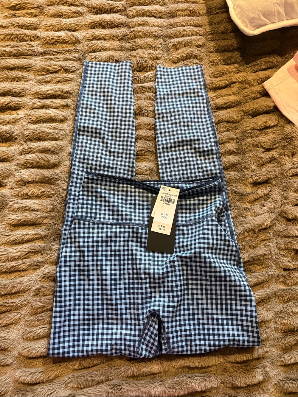 Blue gingham TYB Abercrombie leggings with tag